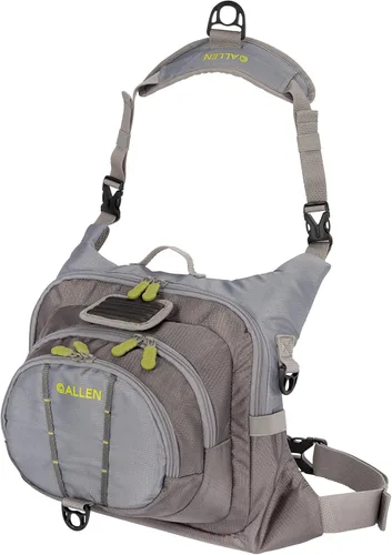 Vista 12 de Allen Company Fall River Fly Fishing Chest Pack - Fits up to 6 Tackle/Fly Boxes and Other Accessories - Olive