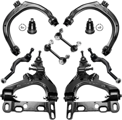 Vista 54 de Detroit Axle - Kit de suspensión frontal de 10 piezas para Jeep 2002-2004 Liberty, 2 brazos de control superiores con rótula 2 rótulas inferiores, 4