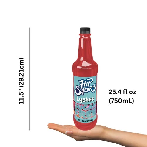 Vista 7 de Hip Syrups - Jarabe sin azúcar de lichi diseñado para el sabor del agua, té de burbujas, té Boba, cócteles, sabor a lichi, sin azúcar