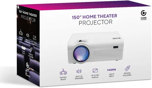 Vista 9 de Mini proyector LCD de cine en casa de 150 pulgadas, tamaño ajustable, altavoces integrados, compatible con TV Stick, Smartphone, consolas