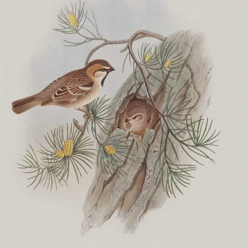 Vista 11 de Canguros australianos John Gould Counted Patrón de punto de cruz