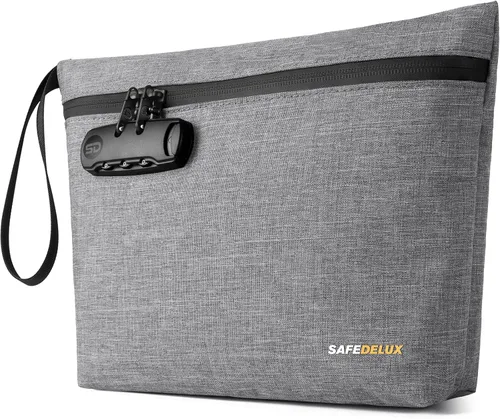 Vista 11 de Bolsa a prueba de olores, bolsa a prueba de olores con cerradura de combinación, contenedor duradero a prueba de olores con forro de carbono, bolsa