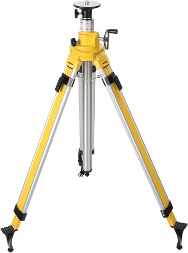 Vista 10 de Trípode de topografía, trípode de levantamiento de aluminio con abrazadera rápida de cabeza plana de 11 roscas de 5/8 pulgadas para teodolito
