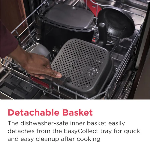 Vista 9 de Frigidaire Freidora de aire 3 en 1, capacidad grande de 5.3 cuartos de galón, pantalla digital, 3 modos de cocción, 5 preajustes de recetas