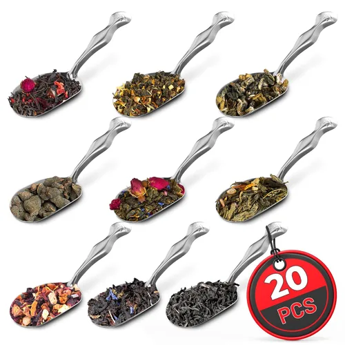 20 cucharadas pequeñas para botes – Mini cucharadas para dulces, 5.8 pulgadas de longitud de acero inoxidable pequeñas cucharas de alimentos de The Little Green Change