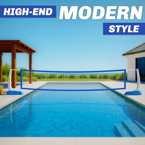 Vista 3 de Red de voleibol para piscina GoSports Splash Net PRO - Rojo, blanco o azul - Incluye 2 balones de voleibol de agua y bomba