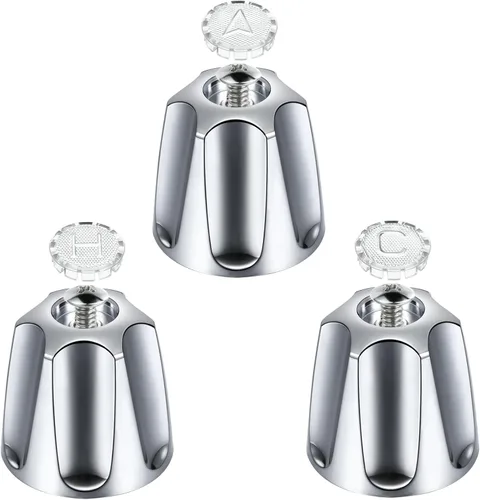 Vista 8 de Dreyoo Pomo de ducha de metal de 3 piezas de repuesto compatible con Price/Pfister Verve Tub Shower - Kit de remodelación de mango de grifo