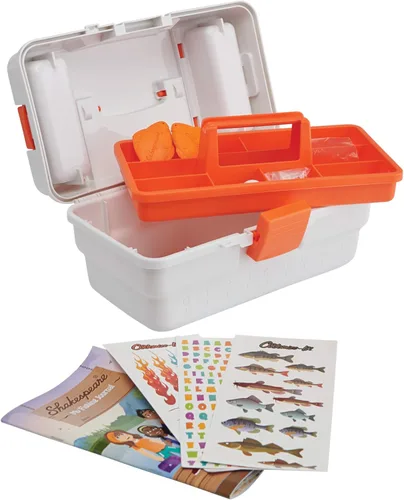 Vista 4 de Caja de aparejos personalizable Shakespeare, caja de aparejos para niños con aparejos incluidos