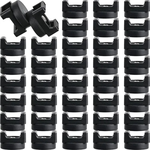 Vista 12 de Yookeer Base de montaje con cremallera magnética, clips de cable magnéticos negros, soporte de alambre multiusos, base de gestión de bridas