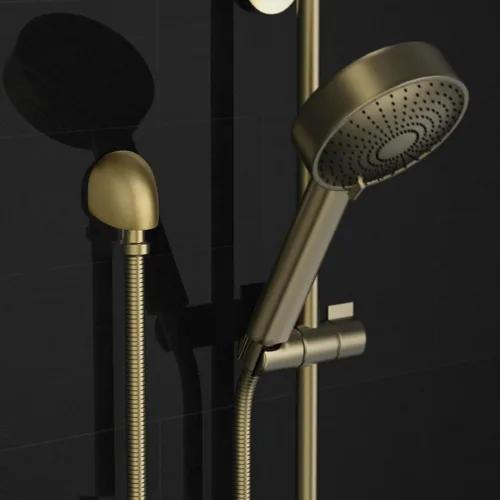 Vista 6 de Codo de suministro de pared de latón 100% para ducha de mano con válvula de retención, adaptador de manguera de 1/2 pulgada para Delta, cabeza Moen