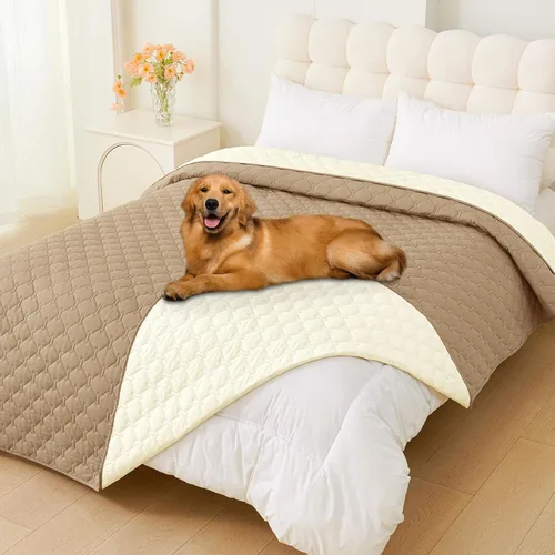 Vista 72 de Smiry Funda Manta Impermeable para Cama de Perro, Manta Suave Reversible para Mascotas, Lavable a Prueba de Fugas, Funda para Gatos y Perros