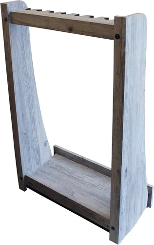 Vista 7 de Rush Creek Creations Estante de almacenamiento independiente de 8 pistolas para rifles y escopetas, estante de exhibición de armas de pie