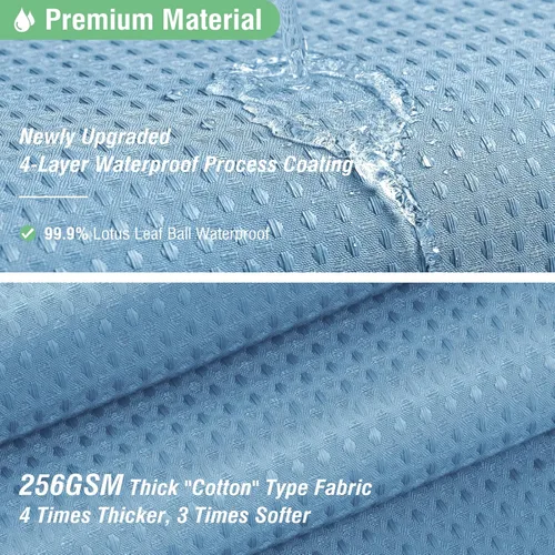 Vista 63 de Cortina de ducha de tela Dynamene verde oscuro - Cortinas de baño de tela de nido de abeja texturizadas resistentes, juego de cortinas de baño