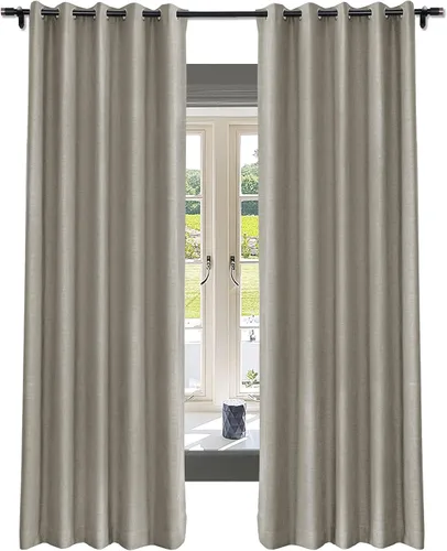 Vista 14 de Fcosie Cortinas opacas de lino para dormitorio, 2 paneles, cortinas de cortina con aislamiento térmico con ojales, cortinas de ventana con reducción