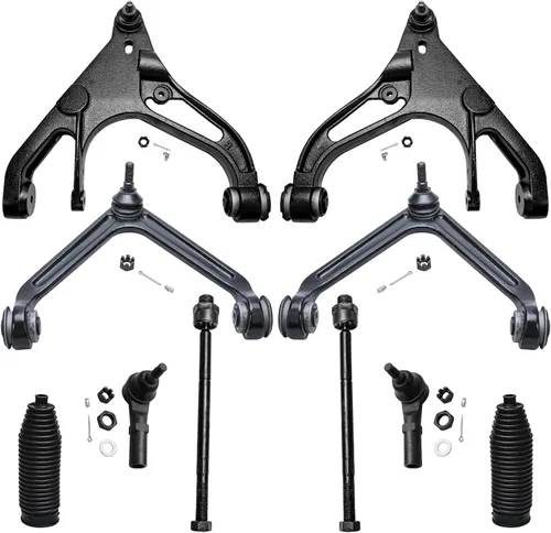 Vista 121 de Detroit Axle - Kit de suspensión frontal de 10 piezas para Jeep 2002-2004 Liberty, 2 brazos de control superiores con rótula 2 rótulas inferiores, 4