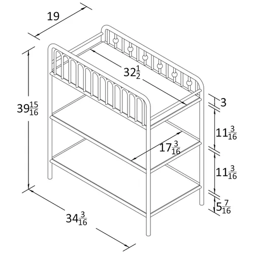 Vista 12 de Little Seeds Monarch Hill Ivy - Cambiador de metal, color dorado