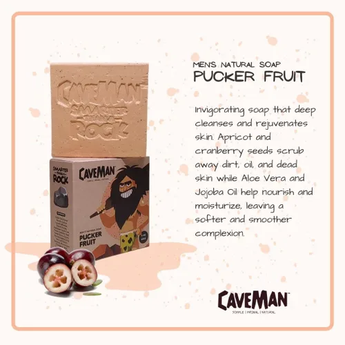Vista 5 de Caveman Jabón Natural para Hombres: Fruta Pucker (6.35 oz)
