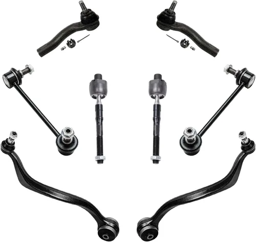 Vista 118 de Detroit Axle - Kit de ocho piezas - brazos de control de suspensión inferior delantero y trasero con juntas de bolas, extremos de barras