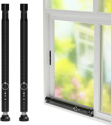 Vista 10 de Barra de Seguridad para Puerta Corrediza, de 16 a 51 Pulgadas Ajustable, Barra de Seguridad para Puerta Corrediza de Patio y Ventana, Barras