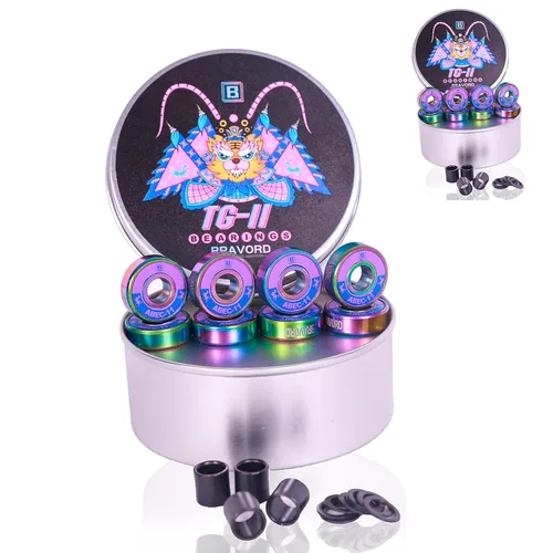 Vista 7 de TG11 Rodamientos para Patineta, Rodamientos de Alta Precisión para Patinetas, Cruceros, Longboards, Paquete de 8