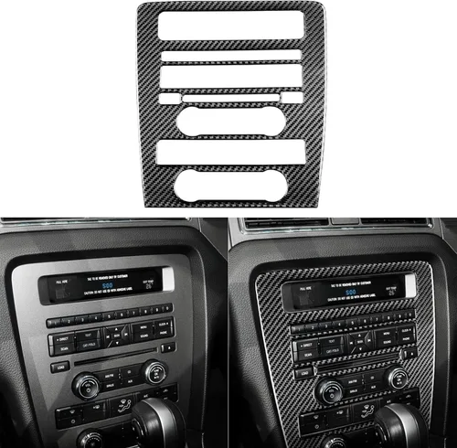 Vista 16 de NVCNX Fibra de Carbono Compatible con Ford Mustang GT Shelby 2010-2014 2011 2012 2013 Consola Central del Coche Transmisión Automática Caja