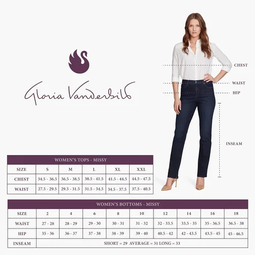 Vista 4 de Gloria Vanderbilt - Jeans clásicos y cónicos Amanda para mujer