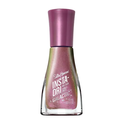 Vista 23 de Sally Hansen Insta-Dri Holo-Glow Esmalte de uñas de secado rápido, duración prolongada, brillo sin vetas Semi-opaco, con destellos 102 Lila