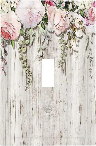 Vista 143 de Placa de Cubierta de Interruptor de Luz de 2 Posiciones Combinación de Abstracción/1 Toggle 1 Rocker Placas Decorativas de Pared de Plástico Negro