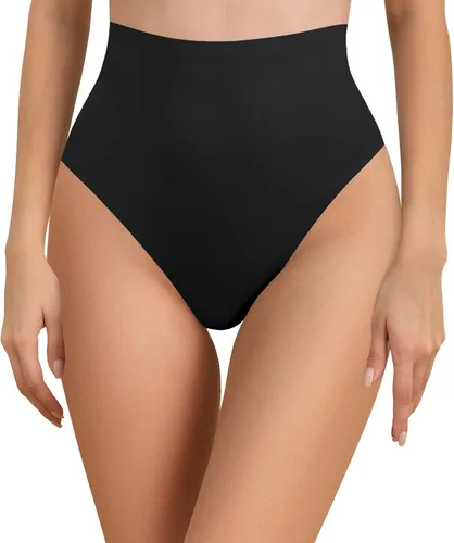 Vista 2 de FallSweet - Ropa interior invisible de cintura ultra alta para mujer, tanga de talle alto, paquete múltiple