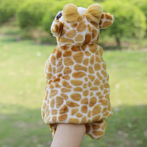 Vista 3 de RIY Marioneta de mano - Animales del Bosque Amigos Marionetas Educativas Jirafa