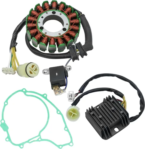 Vista 5 de Caltric Estator, regulador y junta compatible con Honda Trx300 Trx-300 Fourtrax 300 1988-1992