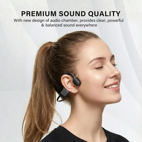 Vista 6 de Bone Conduction Headphones Bluetooth 5.4 Open-Ear Headphones with Mic 20 Hour Playtime, IPX5 Waterproof Wireless Earbuds for Running Cycling