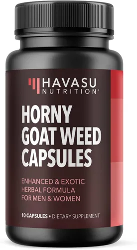 Cápsulas unisex de hierba Epimedium para hombres y mujeres - Fuerza extra y apoyo energético con Tongkat Ali, Muira Puama y palma enana americana -