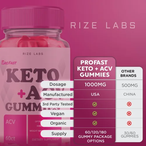 Vista 6 de Gomitas ProFast Keto ACV, Pro Fast Keto+ACV Gummies pérdida de peso avanzada, todo natural Keto Plus Vinagre de sidra de manzana, 1000 mg