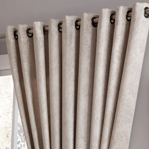 Vista 2 de Warm Home Designs 1 panel extra grande de 102 x 84 pulgadas de cortinas texturizadas para puerta de patio beige marfil. Cortina opaca aislada