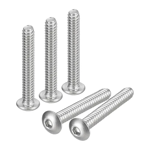 Vista 16 de Uxcell #4-40x1-1/4 Tornillos de cabeza de botón con casquillo, 20 unidades, sujetadores de acero inoxidable 304, pernos hexagonales, tornillos