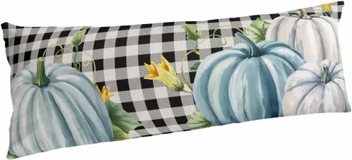 Funda de almohada corporal de Acción de Gracias, fundas de almohada suaves decorativas para sofá largo y lumbar, funda de cojín con cierre de sobre,