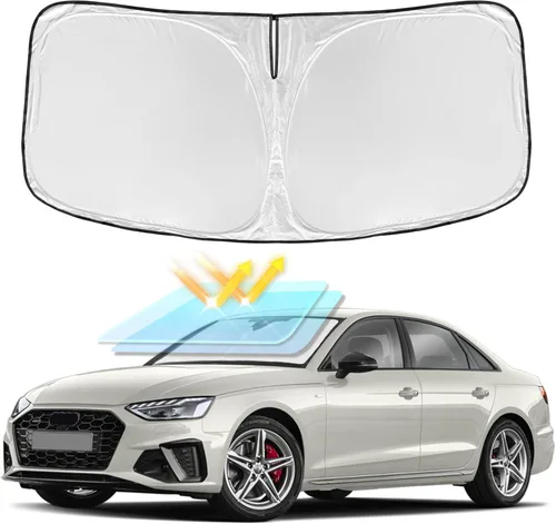 Vista 127 de Parasol de 2025 capas para parabrisas, ajuste personalizado, tela 240T, parasol retráctil que bloquea los rayos ultravioletas, accesorios