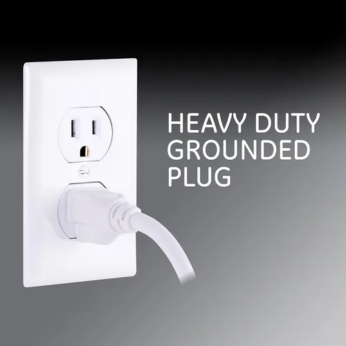 Vista 4 de GE Protector SurGE de 6 tomas de tierra, 450 julios, paquete de 2 regletas de alimentación, cable de extensión de 3 pies de largo y regleta