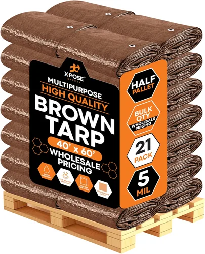 Vista 119 de Xpose Safety - Lona de polietileno ligera azul – Funda protectora multiusos, paño de goteo – duradero, impermeable, resistente a la intemperie