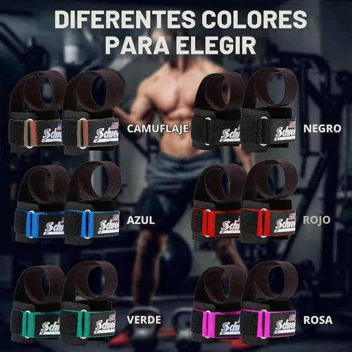 Vista 8 de Schiek Sports 1000-PLS Deluxe Power Lifting Muñequeras - Muñequeras de levantamiento de pesas