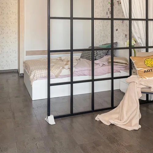 Vista 7 de HOMSFOU Base de valla de 4.92 pulgadas, soporte de pantalla de privacidad duradero para soporte de divisor de habitación, poste de valla de jardín