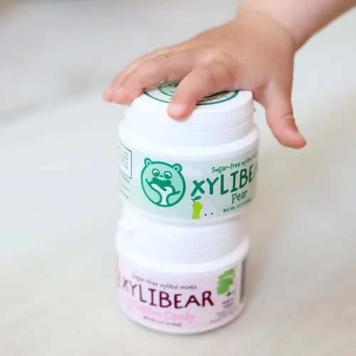 Vista 9 de Mentas de xilitol sin azúcar para niños, cuidado bucal, sin flúor, sin gluten, vegano, sin OMG, natural (algodón de azúcar)