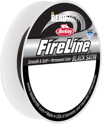 Vista 12 de The Beadsmith Fireline by Berkley - Hilo trenzado microfusionado - Prueba de 4 libras, diámetro de 005"/.12mm, carrete de 50 yardas, color cristal