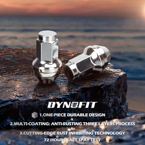 Vista 5 de Dynofit Tuercas de llanta OEM de 14 x 2 para F150 2000-2014, tuercas sintonizadoras de acero de fábrica de una sola pieza compatibles con Ford