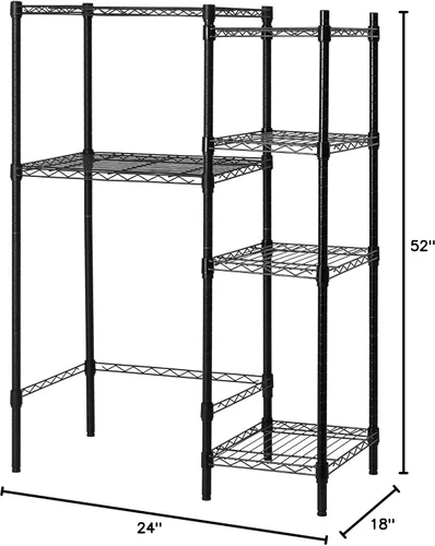 Vista 3 de DormCo Suprima - Mini estante Supreme con estantería suprema, color negro, 4 estantes adicionales (ahorro de espacio)