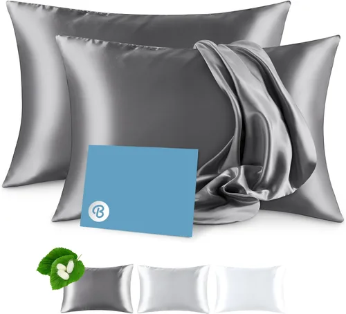 Vista 19 de Bare Home Funda de almohada 100% seda de morera para cabello y piel - Funda de almohada de seda ultra premium grado 6A 19 Momme - Cremallera oculta