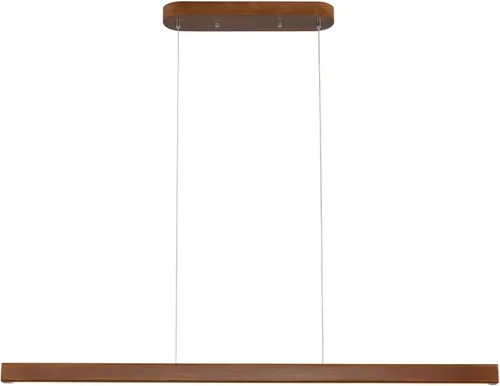 Vista 14 de Lámpara colgante lineal de madera de 31.5" – Lámpara de araña LED regulable con control remoto, iluminación moderna ajustable de estilo granja
