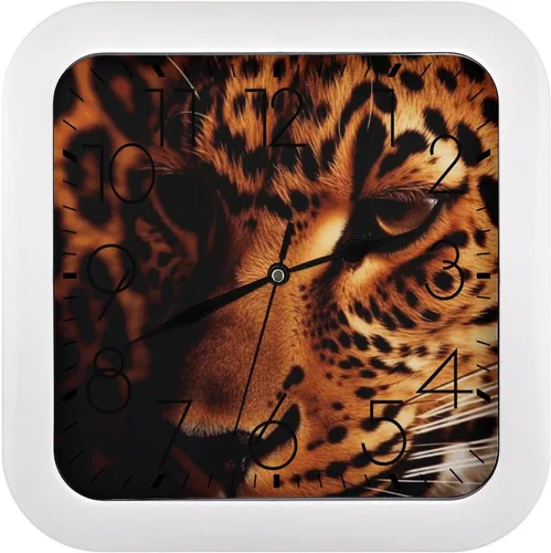 Vista 10 de 10" Square Modern Wall Clock,American Flag Skull Print Kitchen Clocks Wall Battery Operated,Silent Non Ticking Unique Funny Cute Wall Clock for