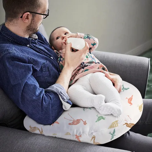 Vista 7 de Little Grape Land Almohada de lactancia para lactancia materna, almohada de alimentación ergonómica con funda extraíble, almohada de alimentación